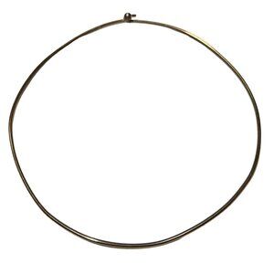 Elegant Gold Tone Choker Necklace Hook Clasp Fashion Minimalist Jewelry Women